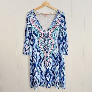 Lilly Pulitzer cotton dress size XL twist back RN 88189